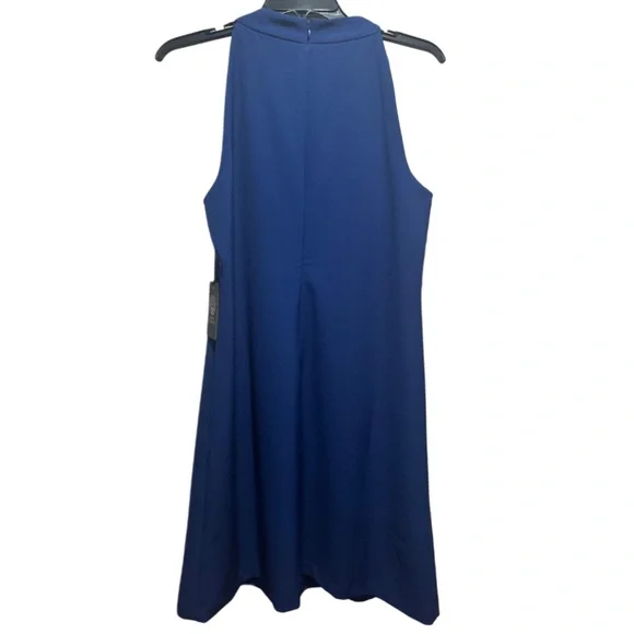 Vince Camuto Royal Blue Laguna Scalloped Halter Dress NWT Size 12